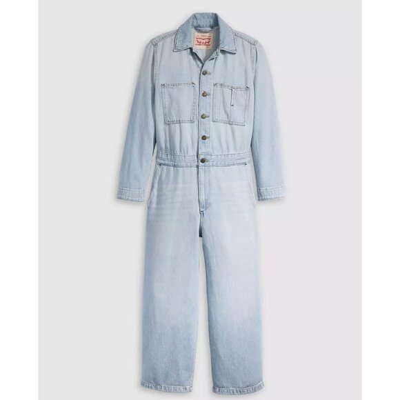 Levi's Women's XL Iconic Denim Jumpsuit Light Wash X-Large - Picture 6 of 7